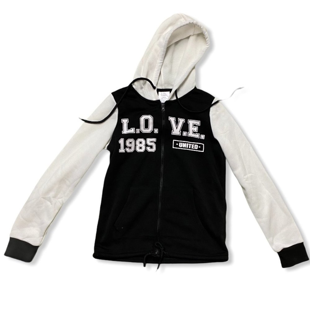 Youth Hooded Sweater Cardigan Activewear Size S